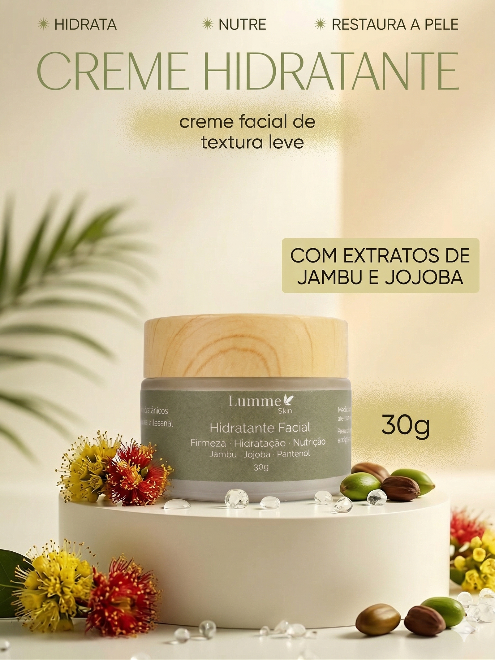 Hidratante Facial Lumme Skin — Firmeza, Hidratação e Nutrição